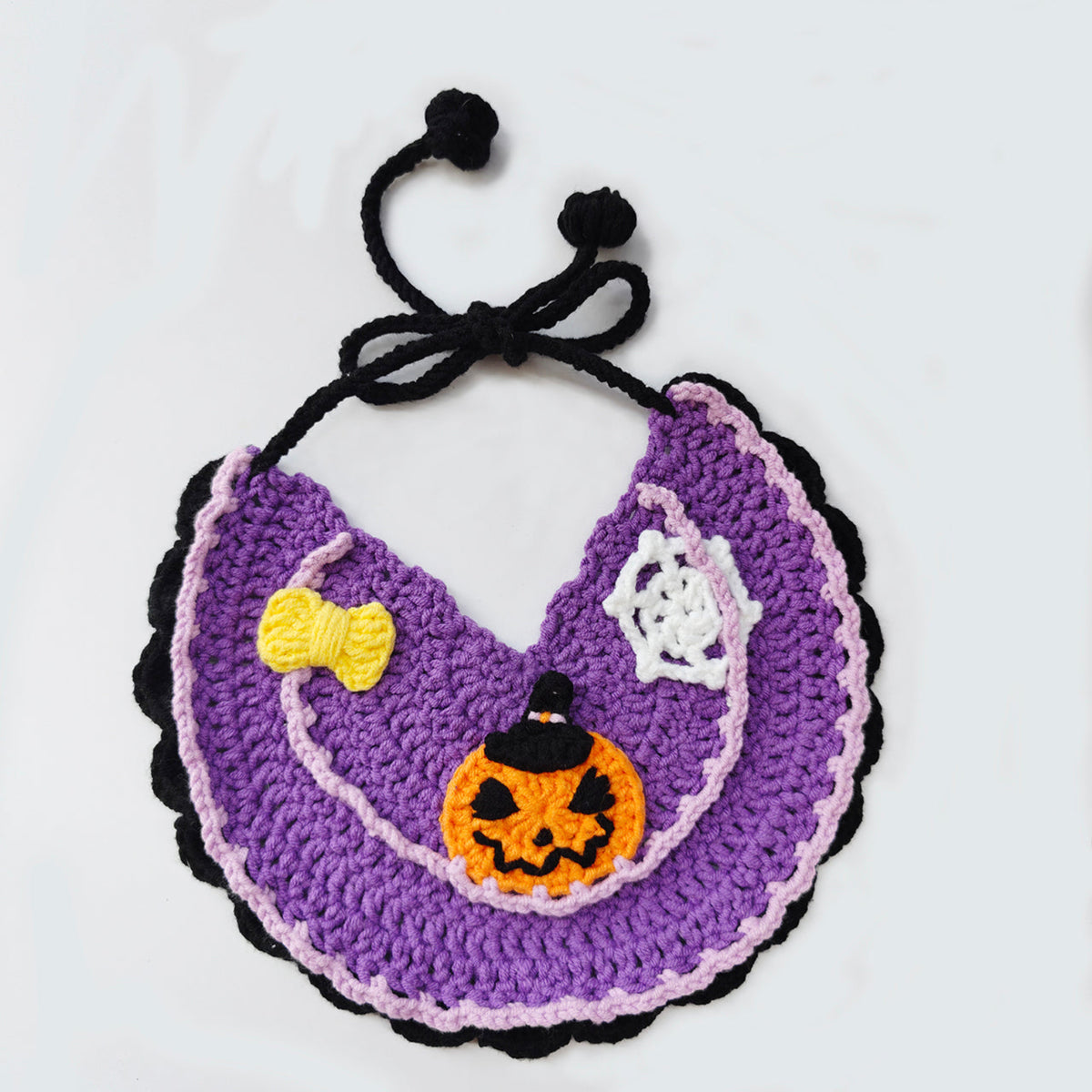 Handmade Halloween Crochet Pet Bib for Dogs