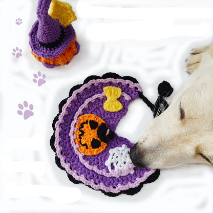 Handmade Halloween Crochet Pet Bib for Dogs